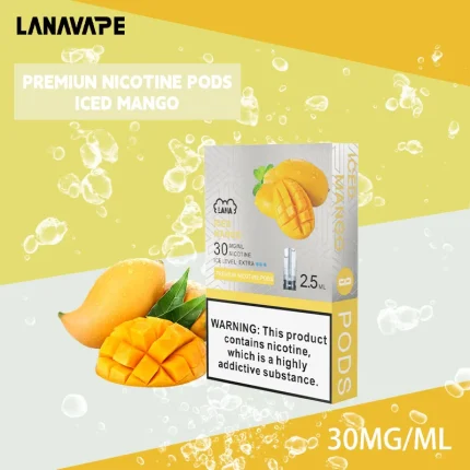 芒果冰｜Lana電子煙彈 一次性菸彈 2.5ml×3枚裝