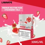 草莓奶昔｜Lanavape煙彈 一代霧化彈 3顆 3％尼古丁