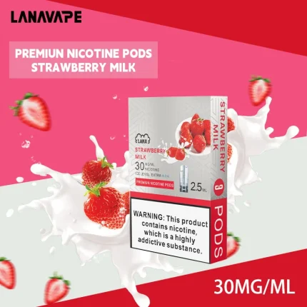 草莓奶昔｜Lanavape煙彈 一代霧化彈 3顆 3％尼古丁