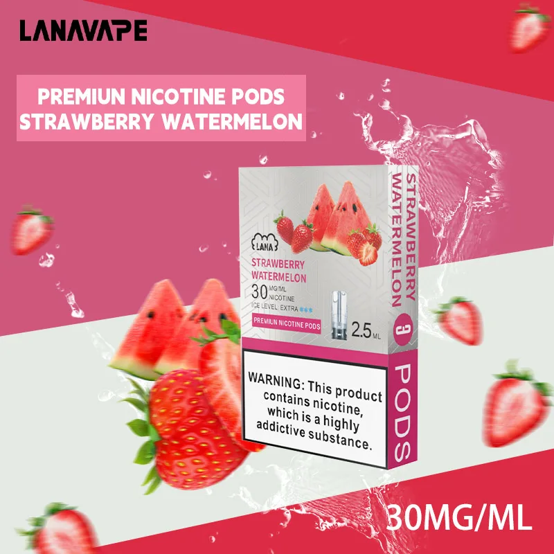 草莓西瓜|Lana菸彈 替換型霧化彈 透明設計 2.5ml×3枚 #超值折扣#